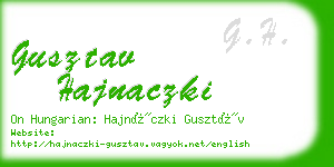 gusztav hajnaczki business card